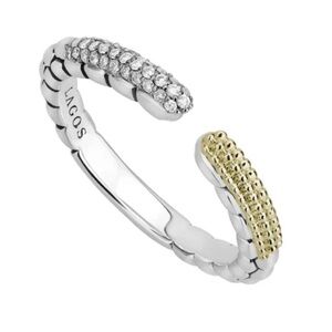 LAGOS Caviar Diamond Open Stacking Ring